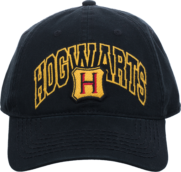 Bioworld Harry Potter Hogwarts Collegiate Washed Adjustable Hat - Black